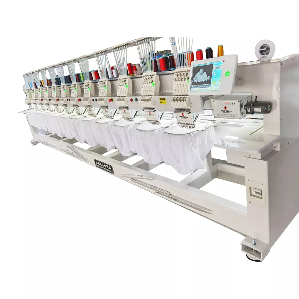 Quais são os benefícios de usar uma máquina de bordados de doze cabeças com função de peça de roupa?